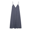 Elegantes dunkelgraues V-Ausschnitt A-Linien Maxikleid mit Spaghettiträgern Sommer - S / Aqua