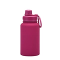650ml stainless steel sports water bottle with portable handle in deep pink matte finish - 650ml / Sport / Fuschia