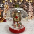 Inflatable Christmas snow globe with reindeer design and LED lights for outdoor decor - Transparent Deer with Base no Light