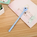 Cute light blue gel pen featuring a 3D cartoon koala topper on an open notebook - Blue Koala