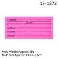 Pink silicone rope border mold for fondant and clay crafting, 13.3x6cm size - Pink