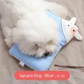 Blaues BABY KUKU Haustierkissen mit Hundemuster für Hunde und Katzen, Größe 25x18cm - Quadratisches Hündchen Blau / 25*18cm