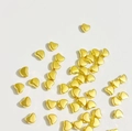 Perline a forma di cuore dorate in ABS per creazione di gioielli fai-da-te su bianco - 6*7mm Confezione da 1000 / Oro
