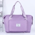Large capacity purple foldable travel bag for sports fitness and outdoor weekend trips - Upgraded Foldable Light Purple