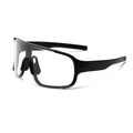 Matte black sports cycling goggles with transparent oversized lens for outdoor riding - One Size / Black Frame Clear Lenses