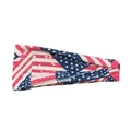Distressed American flag printed sports headband with vintage stars and stripes pattern - Distressed Stars & Stripes