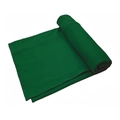 Detailed texture of dark green soft milk silk fabric showing professional folding quality - Green