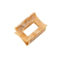 Pinza de pelo cuadrada con textura de mármol ámbar para peinados elegantes - 6.2CM Cuadrado-Caqui