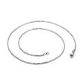 Silver stainless steel snake bone chain necklace with lobster clasp in spiral layout - 500mm x 1.5mm / Steel