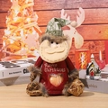 Christmas Santa gift bag with a heart-shaped window containing an apple for kids - 3D Santa Claus Style