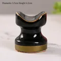 Mini porta sigari in ceramica nera e oro, design portatile, 3,5 cm di larghezza e 4,2 cm di altezza - Nero
