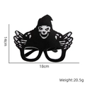 Halloween skeleton reaper glasses frame in black felt for kids and adult party props - Demon Wizard