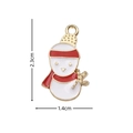Christmas snowman alloy charm with red and white enamel for DIY jewelry making 2.3x1.4cm - 2835 Snowman with Red Hat