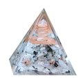 8cm Orgone Crystal Pyramid with copper coil and white stones in acrylic resin base - 8cm / 27 Moonstone Crystal Pillar