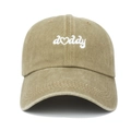 Détail de la casquette de baseball en coton kaki avec broderie coeur Daddy - Réglable / Kaki