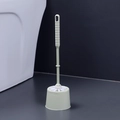 Light green toilet brush set with long handle and storage base for bathroom cleaning - Nordic Green