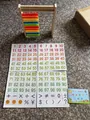 Wooden math learning set with 10-row colorful abacus and 1-100 number cards for kids - Small 10-Row Calculation Abacus