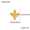 Pendentif abeille dorée en acier inoxydable avec dimensions de 1,2 cm et détails de poids - Pendentif en Forme de Petite Abeille Doré(HP48017BD0) / Or