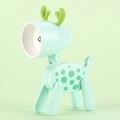 Mini magnetic night light with creative light blue deer shape and green accents - Spotted Deer (LD18A) / Cyan Blue