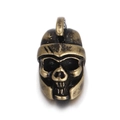 Perla teschio in bronzo antico con elmo per creazione gioielli fai da te e bracciali - Perla Casco Teschio Bronzo Antico (CX160-4)