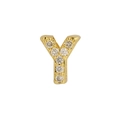 Classic 18k gold plated letter Y pendant necklace featuring sparkling micro-pave crystals - Letter Y