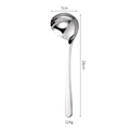 Polished 304 stainless steel soup spoon variant, length 24cm and diameter 7cm - Elegant Soup Ladle