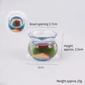 Decoración de pecera en miniatura con peces koi rojos y plantas verdes en resina - Sin Hebilla / Rojo