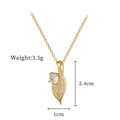 Spécifications de taille pour le pendentif feuille dorée avec dimensions et poids précis - Style Feuille d'Or (E409)