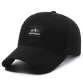 Berretto da baseball nero classico con patch narason su corona rigida in cotone - Regolabile / Nero