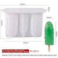 Molde de silicona blanca de 3 cavidades para helados con formas de vegetales - Blanco