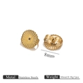 Golden stainless steel butterfly earring backs set with 8mm size and 0.18g weight - Small 8mm Round Ear / Gold