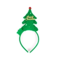 Cerchietto albero di Natale verde con luci LED e scritta dorata Merry Christmas - Albero Di Natale Verde Peluche