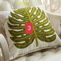Green monstera leaf embroidered cushion cover, beautiful decorative pillow case for sofa. - 45*45 (No Core) / Green Leaf Pattern