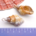Golden acrylic shell pendant with orange and purple gradient for DIY jewelry making - Cream Acrylic Conch 20x41mm (17288)