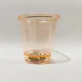Translucent orange shot cup necklace with built-in LED light for bridal parties - Transparent Light Brown LED Glow Cup (No Hole)