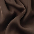 Close-up of premium satin fabric in chocolate brown showing smooth texture and soft pleats - Dark Brown