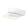 Nahaufnahme einer weißen Sonnenblende mit transparentem PVC-Schirm zum Schutz - M(56-58cm) / Weiß