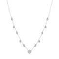 Collana bohémien in argento con accenti di turchese e perle d'acqua dolce - Zirconia Principale Quadrata / Argento