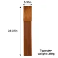 Minimalist wood shelf with dark brown cotton fringe tassel for wall decoration 100cm - 15*100cm / Brown