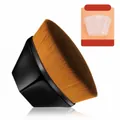 Brocha de maquillaje n.º 55 con mango hexagonal negro y estuche de protección transparente - Brocha Negra Grande N.º 55 con Caja Transparente