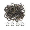 DIY jewelry making open jump rings for necklaces and bracelets in antique bronze finish - Ancient Blue (open-face Ring)