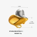 Anello a cuore bicolore regolabile in acciaio inossidabile oro e argento - Anello(ZN977) / Anello a cuore bicolore