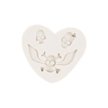 Heart-shaped silicone mold with skull designs for Halloween fondant and chocolate - 2# Heart Skull / Gray