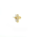Golden OT toggle clasp T-bar with five clear zircons for DIY bracelet making - Letter I(6184295114151)