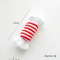 Christmas velvet candy pendant with 10 red hair ties and hanging hook 15cm 9g - Candy
