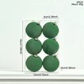 Set of 6 green flocked 6cm Christmas ornaments in 18x12cm box packaging for tree decor - Set of 6 / Dark Green