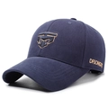 Berretto da baseball blu scuro con logo dorato ricamato e scritta DFSONGTE laterale - Regolabile / Blu navy