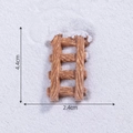 Miniature brown wooden ladder with faux snow for Christmas DIY micro landscape decor - Snow Ladder