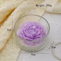 Candela profumata peonia viola in ciotola di vetro texturizzato, 296g, decoro elegante - Vetro con Trama a Onde Viola (Lavanda)