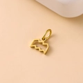 Delicate gold zodiac constellation pendant in a geometric zigzag design for necklaces - Aquarius / Gold